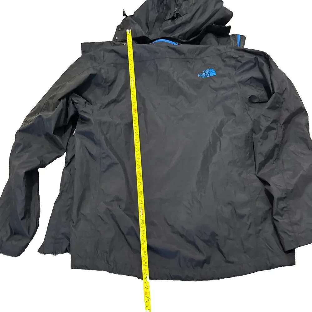 Men’s The North Face Size Medium Black Blue Shell Hyvent Light Jacket Ripstop